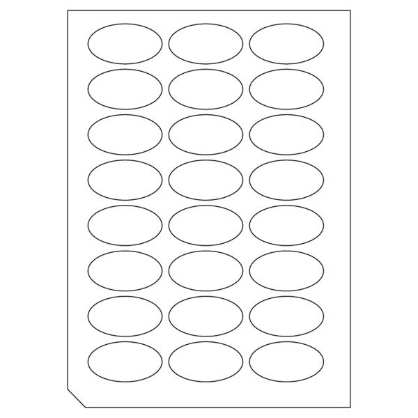 ヘッズ 日本製 無地 24面 1シート 20シート シールM 楕円 シール HEADS ORI-1S