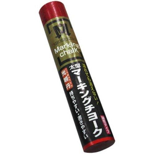 祥碩堂 太型マーキングチョーク 赤 1箱(12本入) S30002
