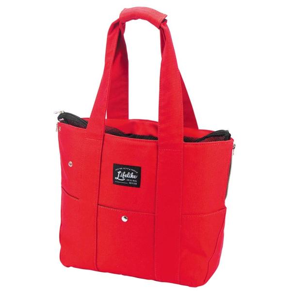 ライフライク ペット用キャリー キャンバストートバッグ 43R003 レッド
