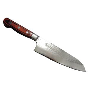 堺孝行 包丁 三徳包丁 5.5寸 165mm 青紙割込 ツバ付 家庭用包丁 日本製