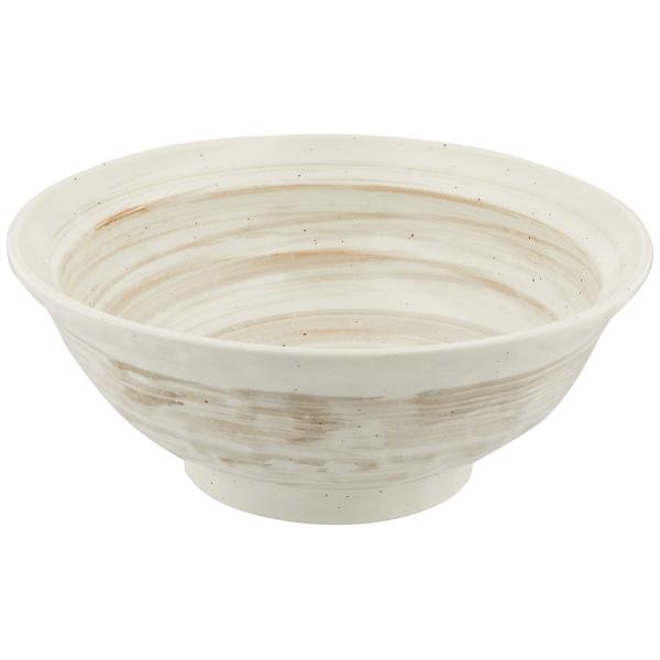 美濃焼 6.8ラーメン鉢 刷毛目粉引 134617