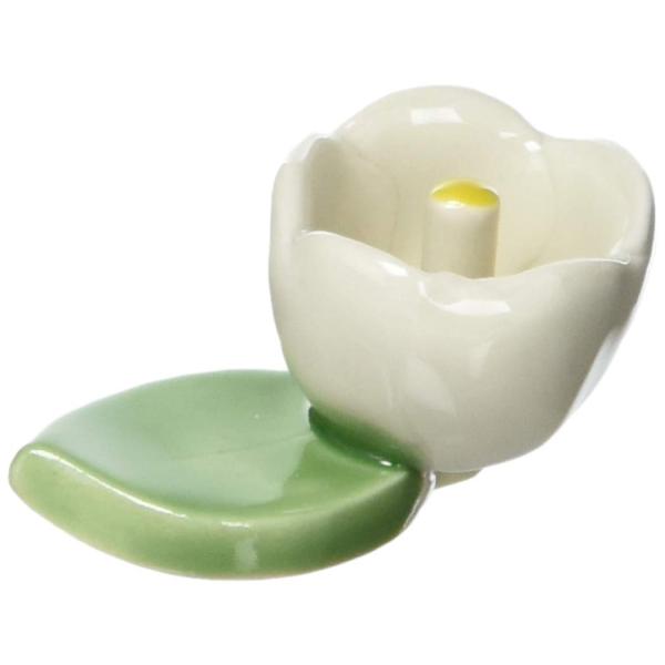 美濃焼 箸置き 可愛い 椿 白 ホワイト 約幅4×奥行き2.3cm 日本製 431-12-41E