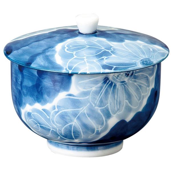 宗峰窯 湯のみ 菊葉 濃 蓋付き 千茶 φ7.8×7.5cm 502-28-113