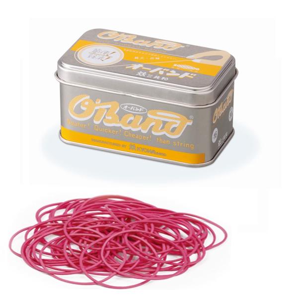 輪ゴム オーバンド シルバー缶 30g #16 ピンク GG-040-PK 共和 少量 桃 色つき ...