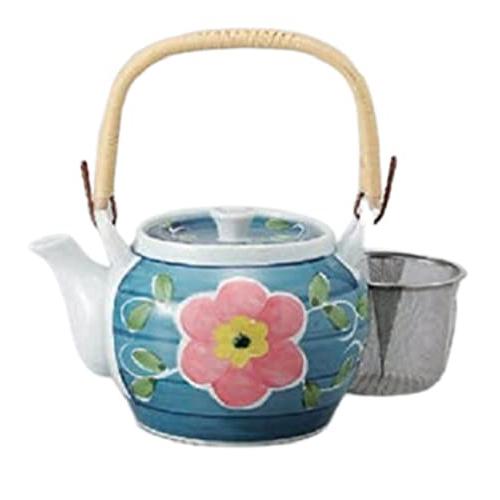 エールネット(Ale-net) 有田焼 唐草花 カゴアミ付 6号 土瓶 茶器 陶磁器 急須 ポット