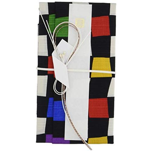 ハンカチで出来た御祝儀袋「心込袋」 チェッカー クロ