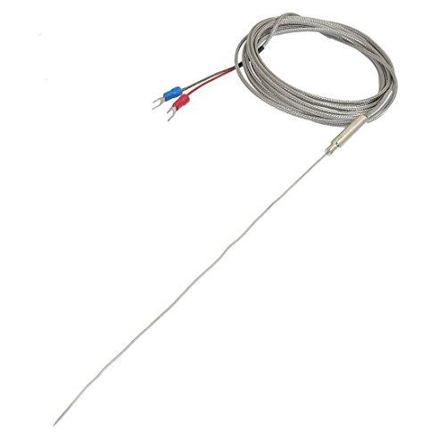 zspowertech 熱電対 2M ワイヤー 温度センサー プローブ Kタイプ 200mm x 1...