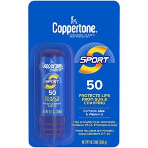 Coppertone スポーツ日焼け止めリップ広域スペクトルSPF 50.13液量オンス｜goodzero