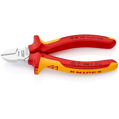 KNIPEX クニペックス 絶縁斜ニッパー 1000Ｖ絶縁 全長140mm 7006-140