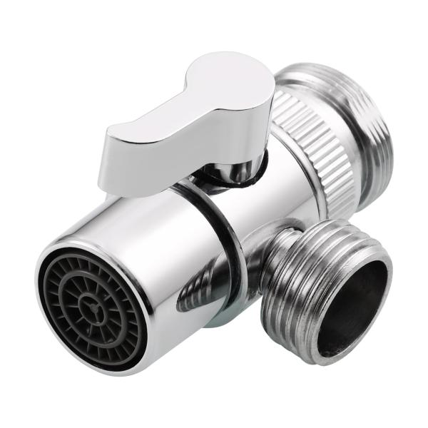 Ciencia 蛇口 分岐水栓 分岐蛇口コネクター 二股 散水 真鍮 接続ホース 簡単取付、クロム、...