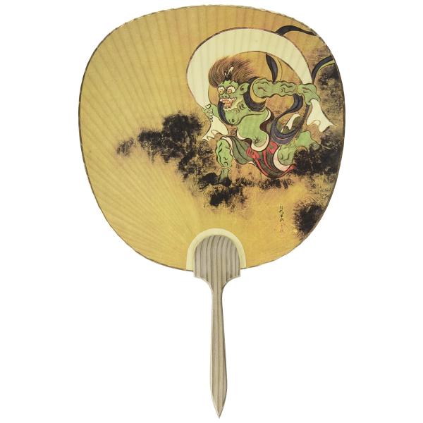 塩見団扇 うちわ 風神雷神 (風神) 24×37cm 2224