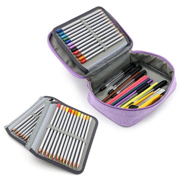 Sumnacon 72本 色鉛筆ケース ペンシルホルダー ペンケース 色鉛筆 ペン 多機能 収納 大...