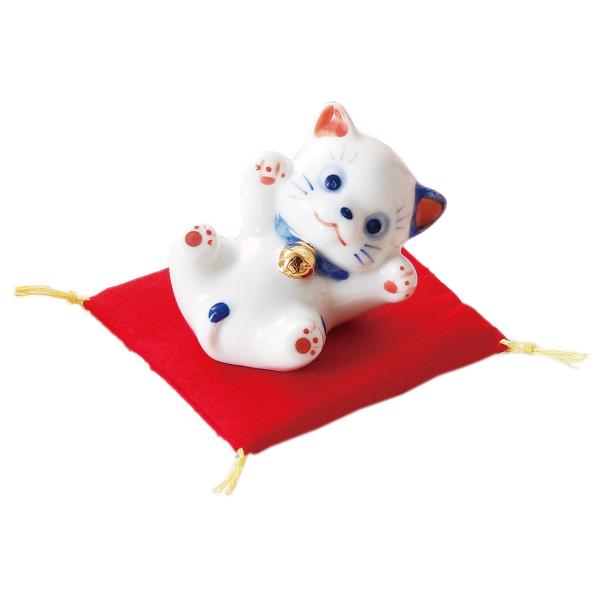瀬戸陶芸社 福福招き猫 果報は寝て待て(磁器) S950