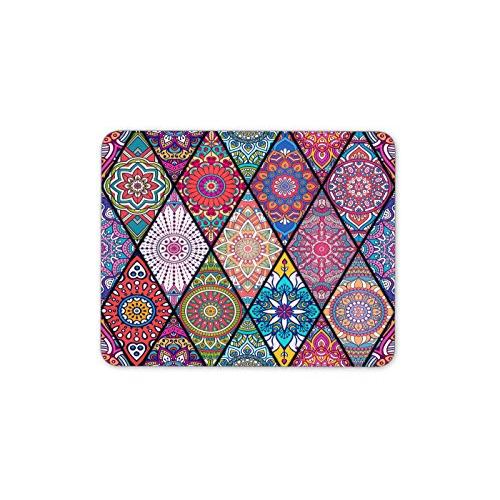 インドのオットマンモチーフスタイルのマウスパッドー滑り止め加工処理 防水材質 疲労軽減 マウスパット