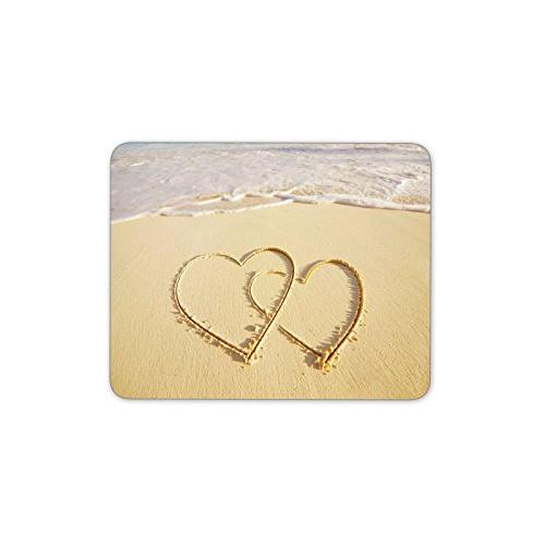 砂の上の愛のマウスパッドー滑り止め加工処理 防水材質 疲労軽減 マウスパット