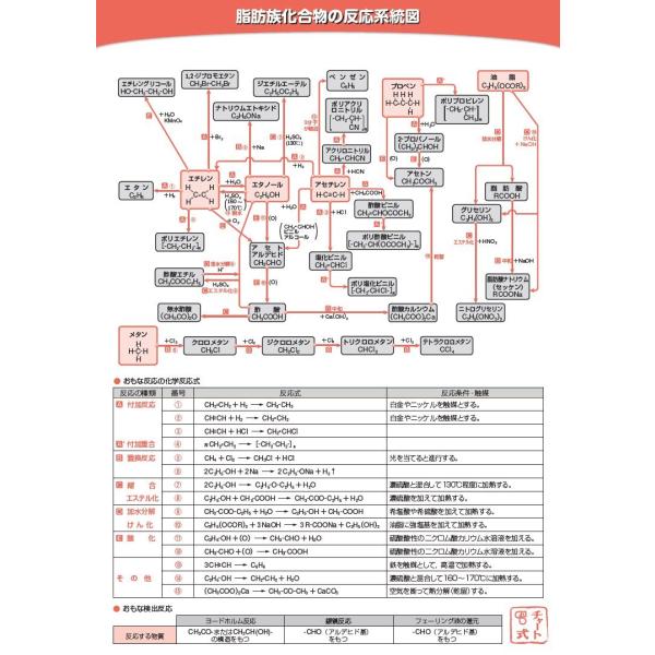 下敷き（有機化学の反応系統図） B5 数研グッズ