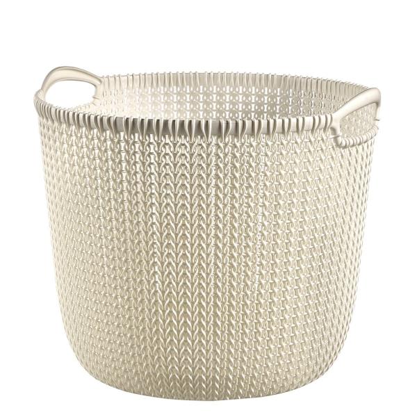 CURVER(カーバー) ラウンドバスケット ホワイト 30L Knit ニット収納 バスケット ラ...