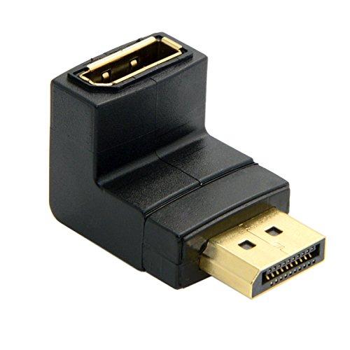 Cablecc Down ダウンアングル 90 度 DisplayPort オス - メス延長アダプ...