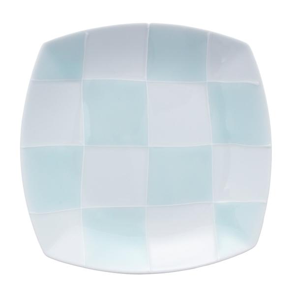 波佐見焼 洸琳窯 一珍格子 6寸角皿 16-081