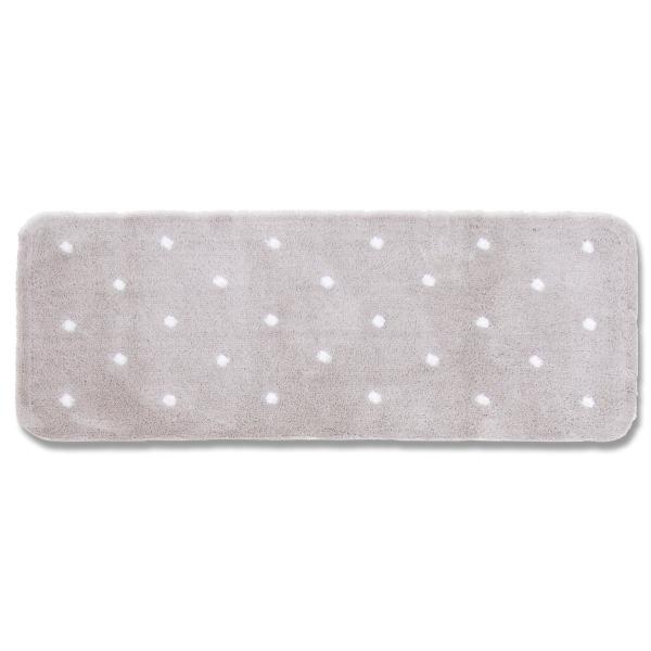 オカ 水玉2 キッチンマット 約45×120cm グレー