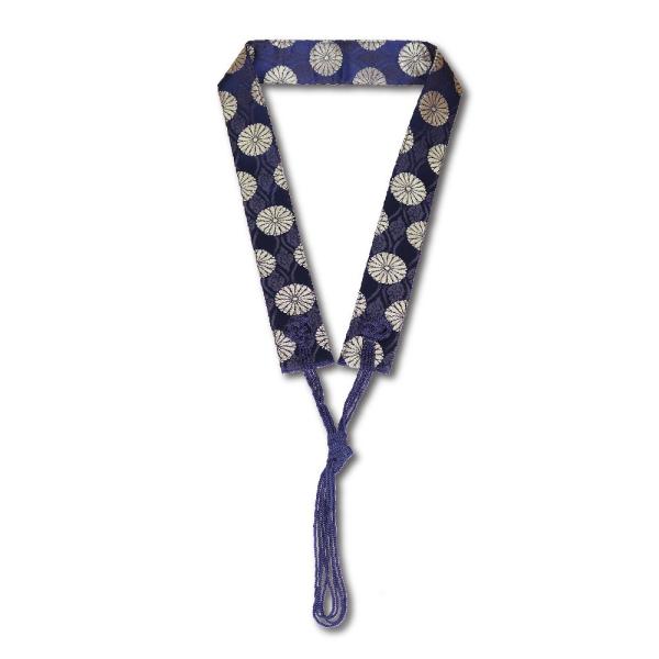 輪袈裟 わげさ 金襴 (雲立涌菊紋(紺))