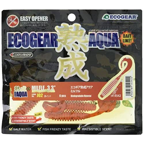 エコギア(Ecogear) ワーム 熟成アクア ミルフル 3.3インチ 82mm 赤イソメ J02 ...