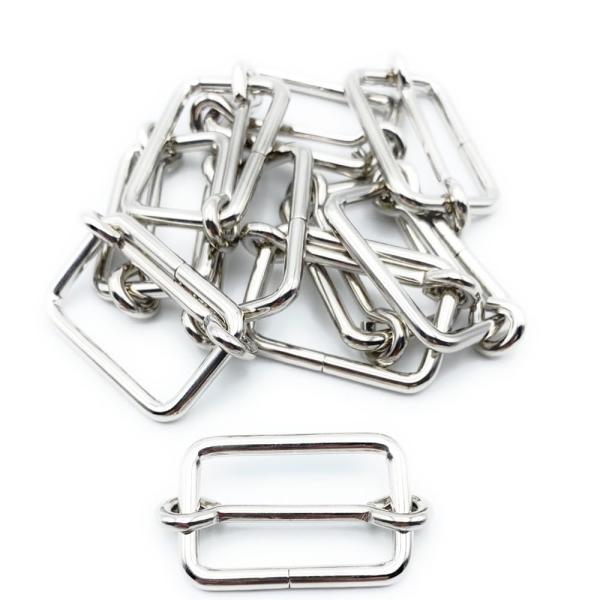 [クラフトパーツ屋] 移動カン 送りカン リュックカン 15mm 10個 (シルバー)