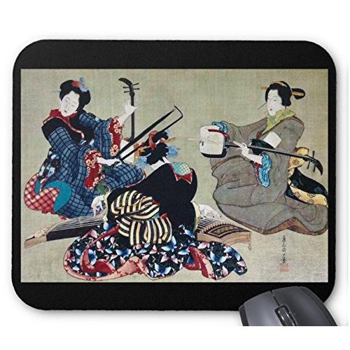 葛飾応為『 三曲合奏図 』のマウスパッド：フォトパッド（ 日本の名画シリーズ ）