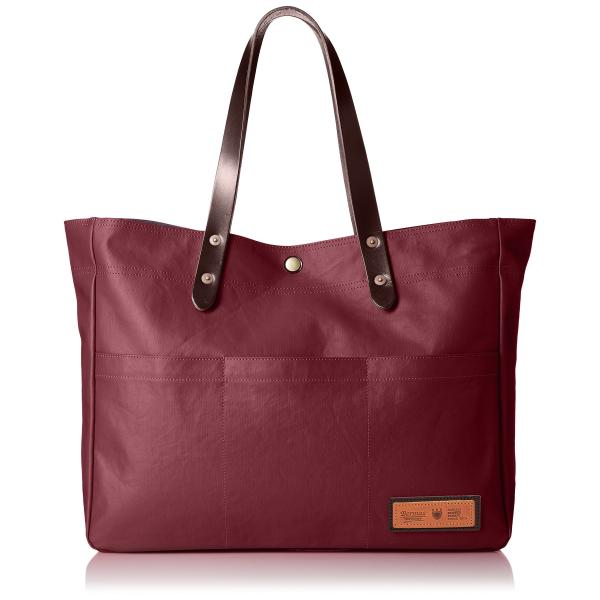 [バーマス] トートバッグ コミュート帆布 A4サイズ対応 栃木レザー 60450 レッド