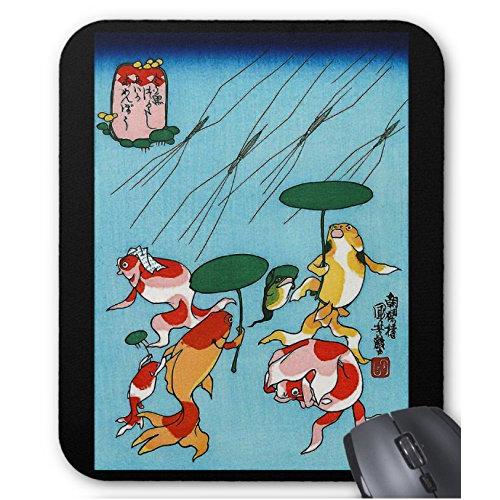 歌川国芳『 金魚づくし 』のマウスパッド：フォトパッド（ 浮世絵シリーズ ） (にわかあめんぼう)