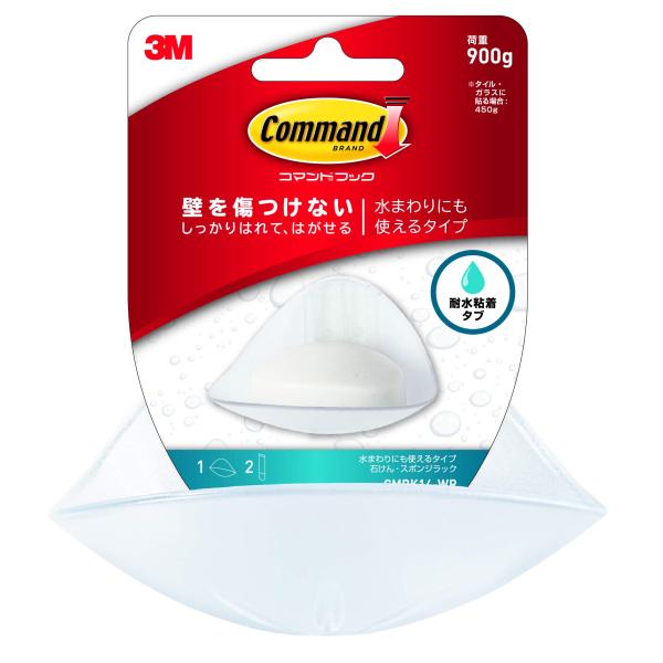 3M 耐水 はがせる 粘着 石けん スポンジラック コマンド CMBK14-WR