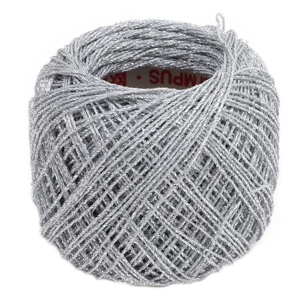 オリムパス製絲 タティングレース糸 ラメ レース糸 Col.T401 シルバー系 約40m