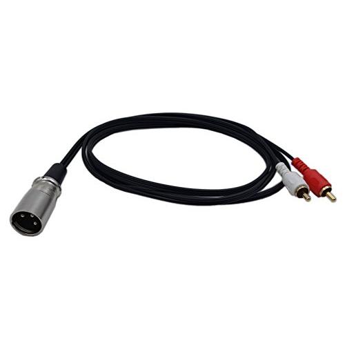 CERRXIAN 1.5m XLR Yスプリッタパッチケーブル、1 XLRオス - 2 RCAオスス...