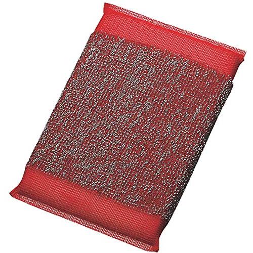 カンダ スポンジ キッチン たわし ステンレス製 メタルクリーンスポンジ レッド 089071