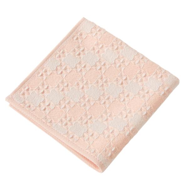 楠橋紋織 ハンカチタオル わた音 しゅすワッフル ピンク 約25×25cm 1-65610-86-P