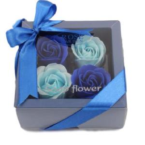 【morningplace】 ソープフラワー ギフト ボックス 石鹸の花 プレゼント 誕生日 母の日 などに (ブルー)｜goodzero