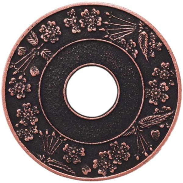 岩鋳(Iwachu) 釜敷 丸サクラ 大 銅/黒 17204 南部鉄器