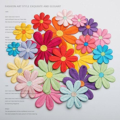 Sweetimes アイロンワッペン 刺繍 太陽花 DIY 服 工芸品の装飾 パッチ アップリケ モ...