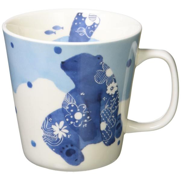セラミック藍 海のなかま マグカップ しろくま サイズ：約φ9 H9 15203