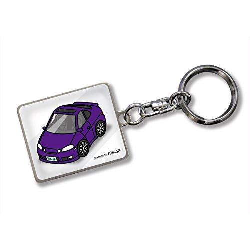 カスタムキーホルダー トヨタ ソアラ JZZ30 ベース：ホワイト 車カラー：パープル