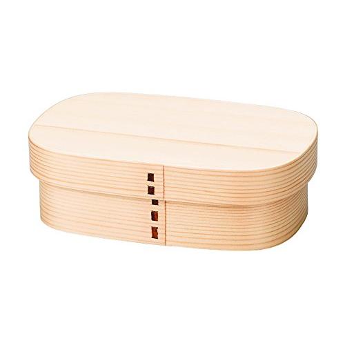 中谷兄弟商会 弁当箱 白木 18X12X6cm ワッパ胴張弁当(加伏) 白木