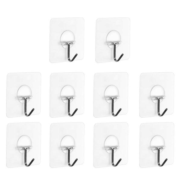 フック 壁 傷つけない 粘着フック 強力 穴をあけない はがせる 透明 回転 7kg ハンガー 壁掛...