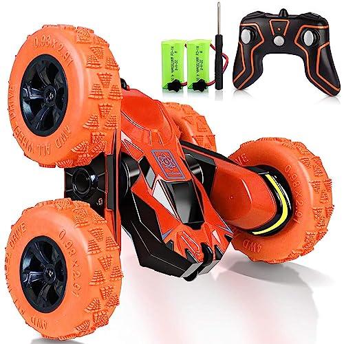 ラジコンカー こども向け リモコンカー 2.4GHz 360°回転 両面走行 スタントカー 電動RC...