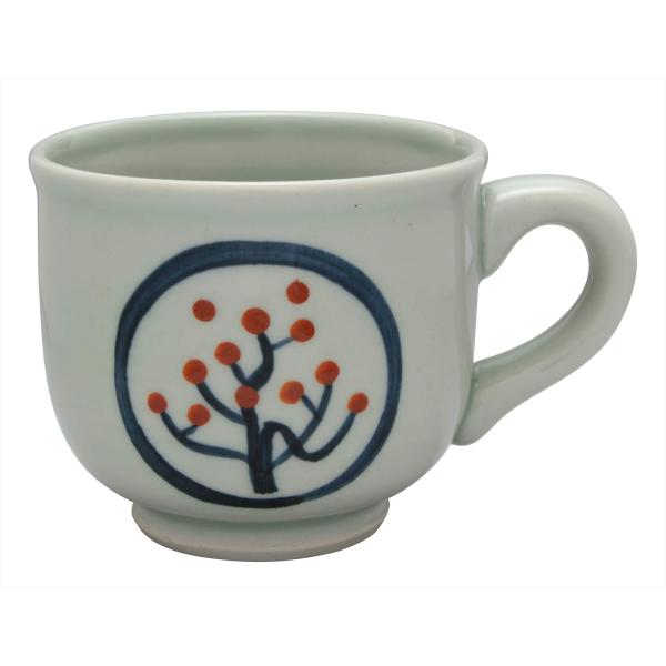 会津本郷焼 酔月窯 マグカップ 赤柿