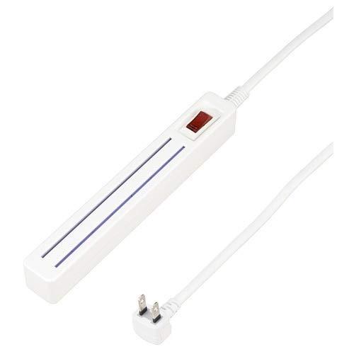 H6LS10125WH(ホワイト) 差込みフリ-タップ2ロングブレ-カ-SW付 8〜9個口(上挿し)