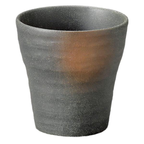 美濃焼 焼酎グラス 業務用 日本製 9.2×9.3cm・330cc 黒伊賀焼酎カップ(小) 3550...