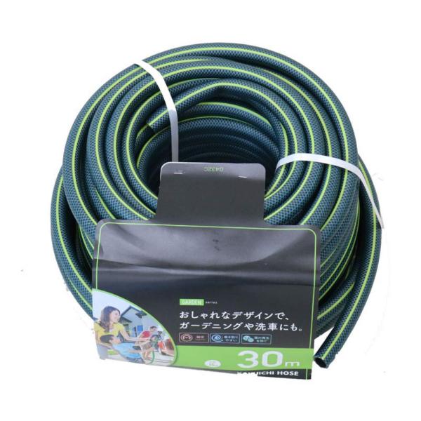 カクイチ 散水用ホース ＧＡＲＤＥＮ グリーン＋ライムグリーンライン 内径１５ｍｍ ３０Ｍ Ｇ４３２...