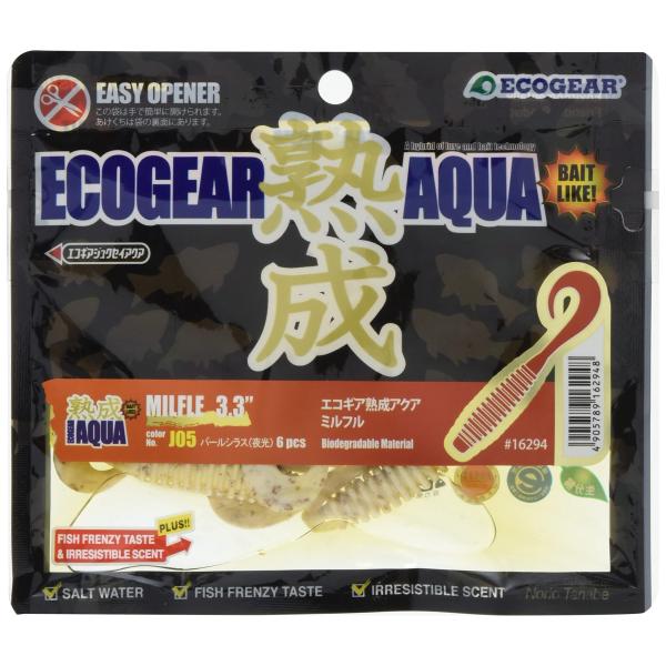 エコギア(Ecogear) ワーム 熟成アクア ミルフル 3.3インチ J05 パールシラス(夜光)...