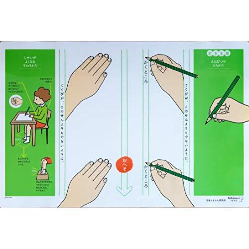 「すわりかた」と「もちかた」お手本マット 右きき用