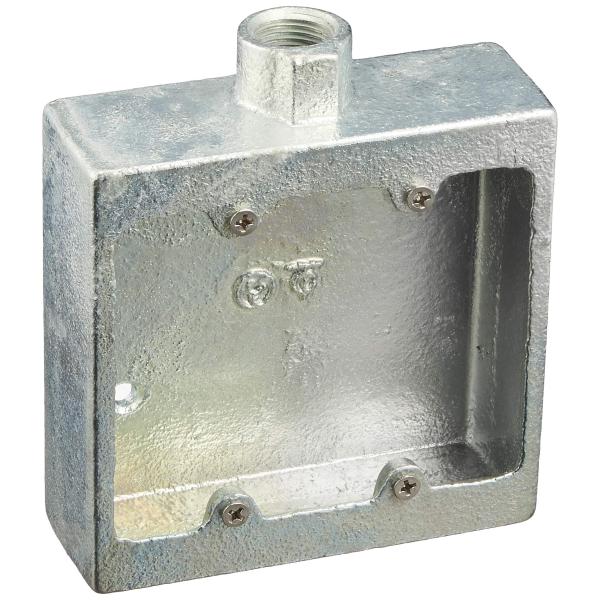 外山電気 露出スイッチボックス 厚鋼用 HDZ 溶融亜鉛めっき 1方出 2個用 サイズ16 S21Z...